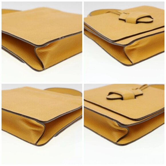 LOEWE Barcelona Hand Bag Leather 2way Yellow - Picture 13 of 15